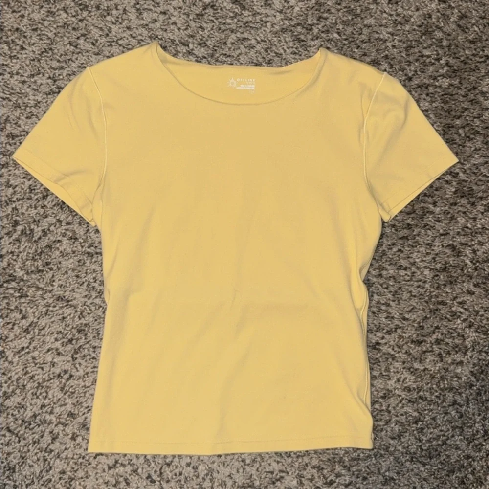 Aerie Butter Yellow Set (Shirt & Wide Leg Trouser) - Picture 2 of 16